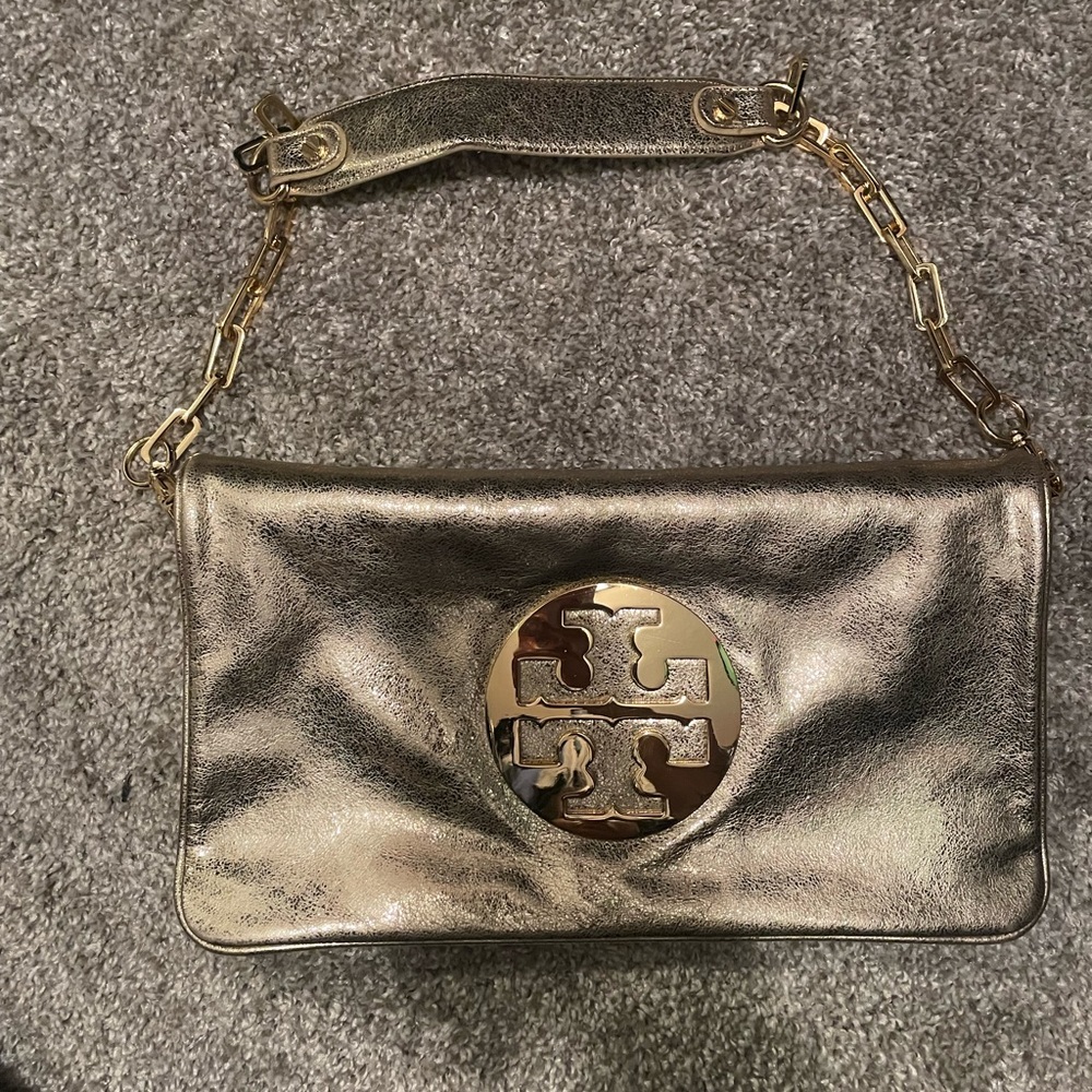 Cute Gold Tory Burch clutch